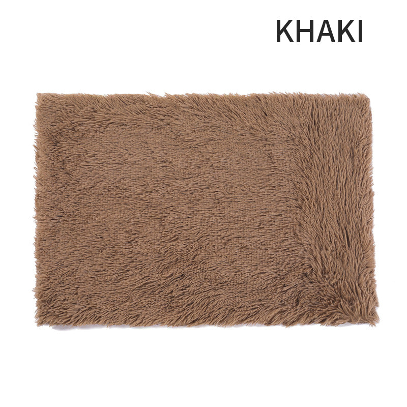 Plush Dog Bed Mat with Removable Cover