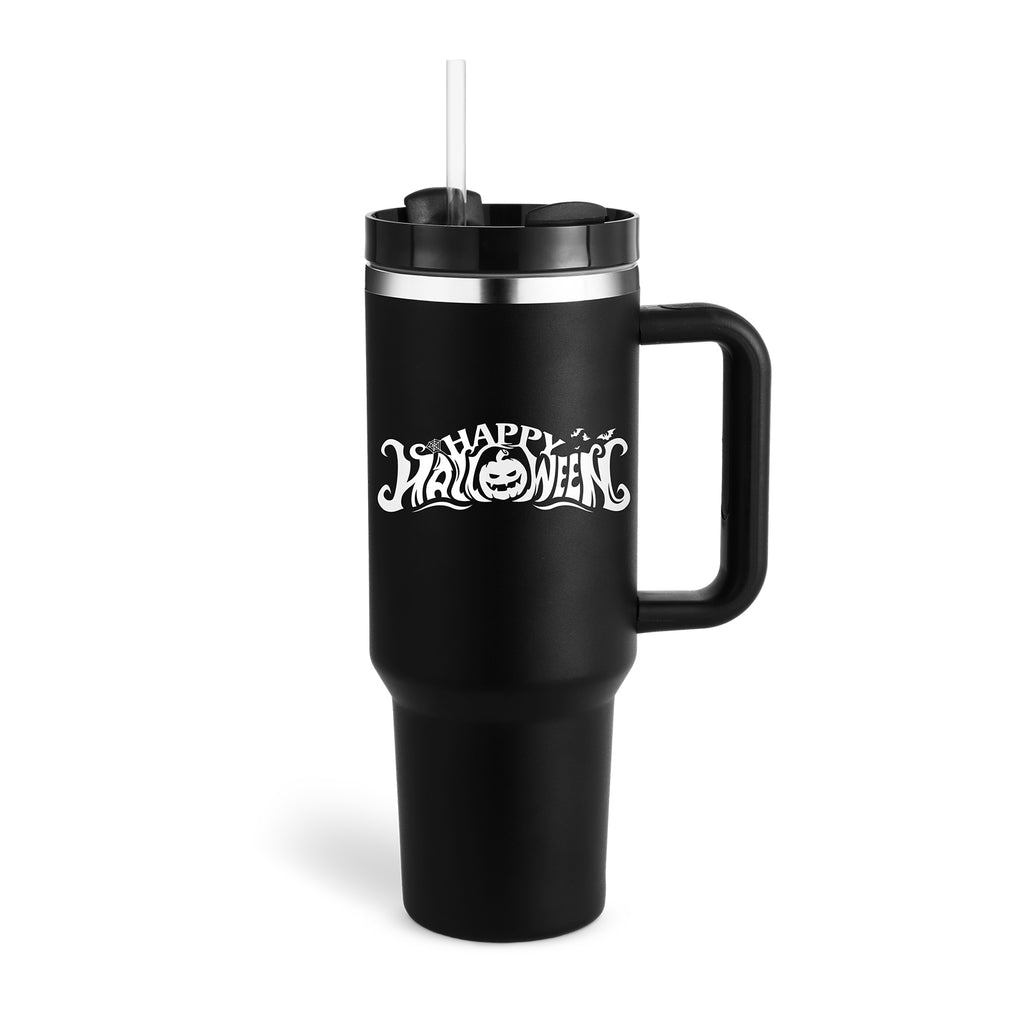 Premium 40oz Insulated Tumbler with Handle & Straw – Stainless Steel Vacuum Mug for Travel & Gifting
