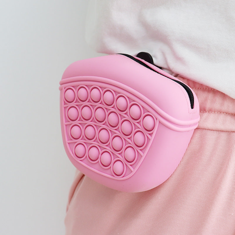 Portable Silicone Dog Training Treat Pouch – Soft Washable Waist Bag for Pet Snacks