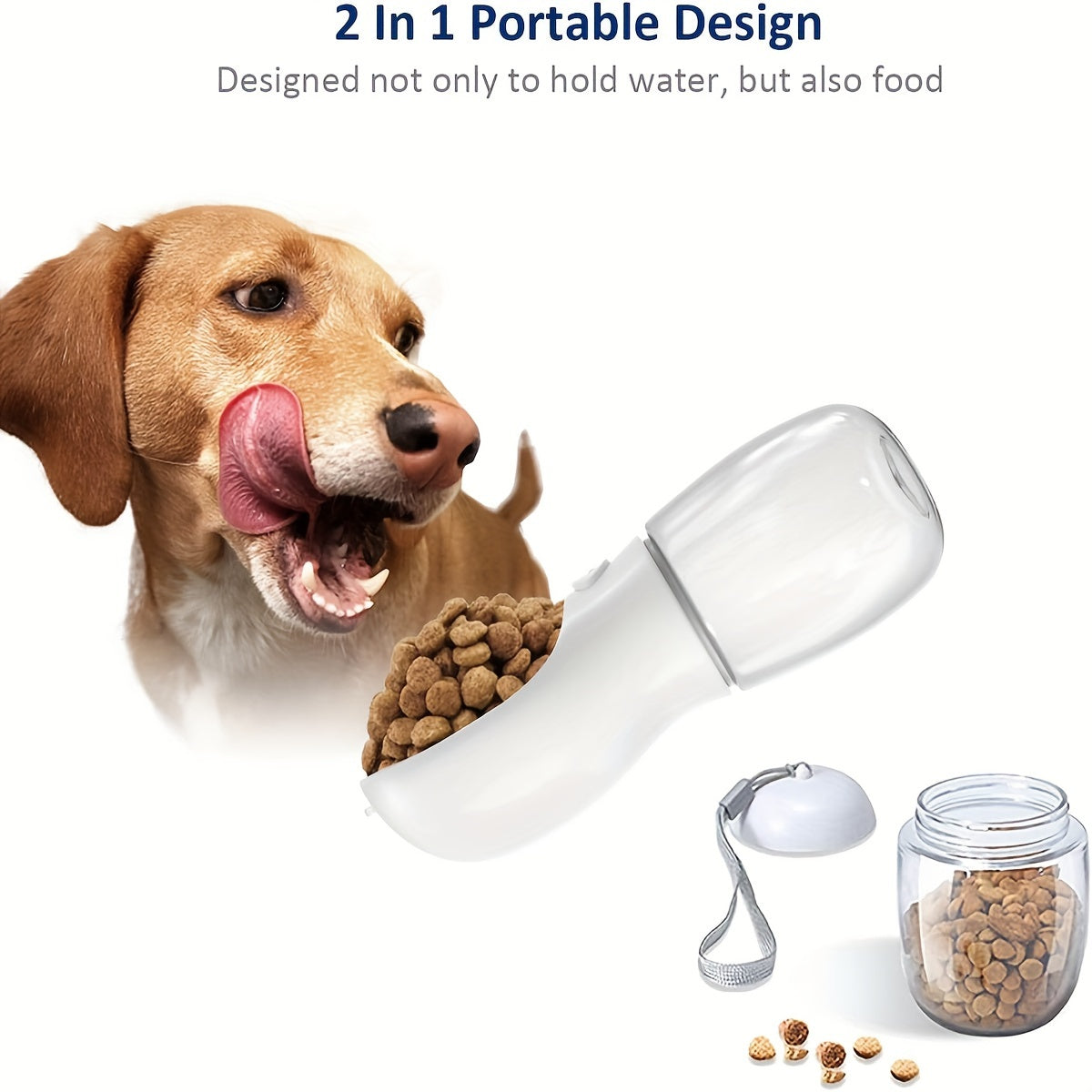 Portable Dog Water Bottle & Food Container – Leak-Proof Travel Dispenser for Pets