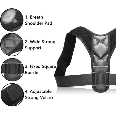 Posture Corrector Brace – Adjustable Back & Shoulder Support Belt