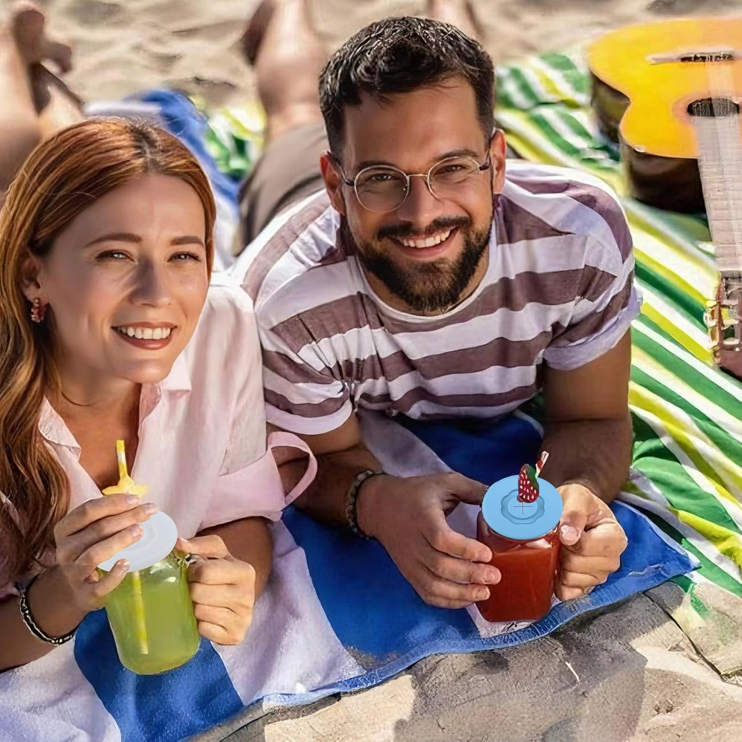 Silicone Drink Cup Lids – Universal Fit, 4 Colors