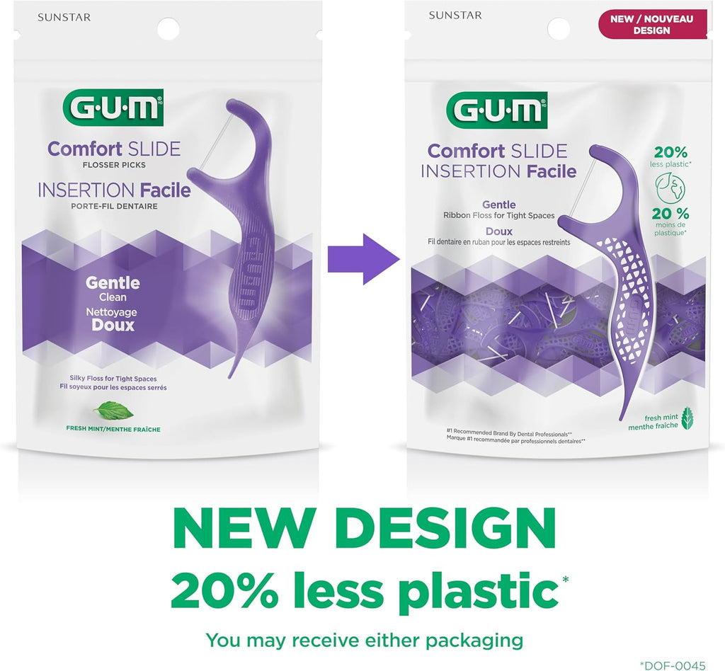 Comfort Slide Dental Floss Picks – Mint, 90 Pack