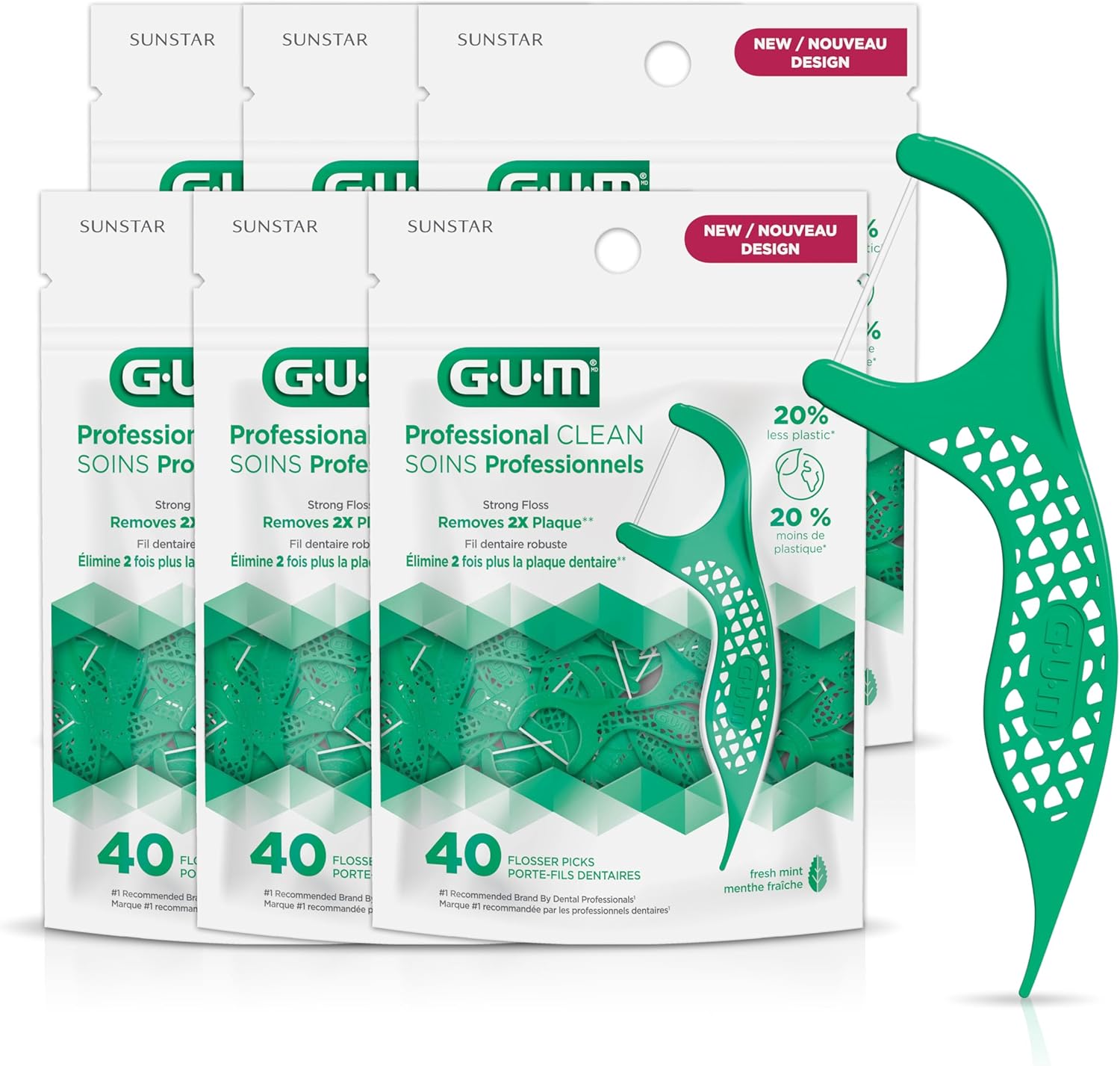 Comfort Slide Dental Floss Picks – Mint, 90 Pack