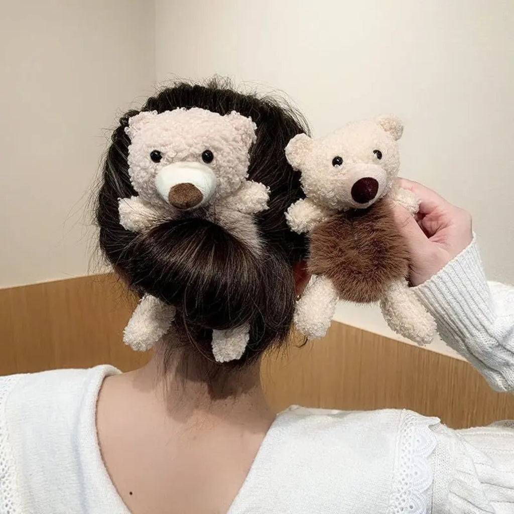 Cute Plush Scrunchies – Bear & Rabbit Hair Bands
