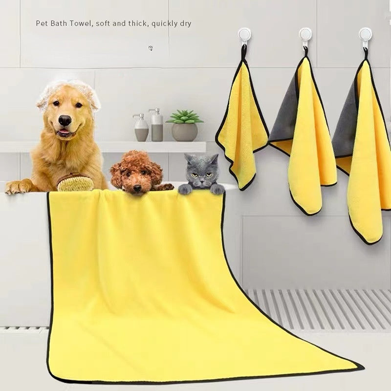 Quick-Dry Microfiber Dog Towel – Soft Super Absorbent Pet Bath Towel for Dogs & Cats