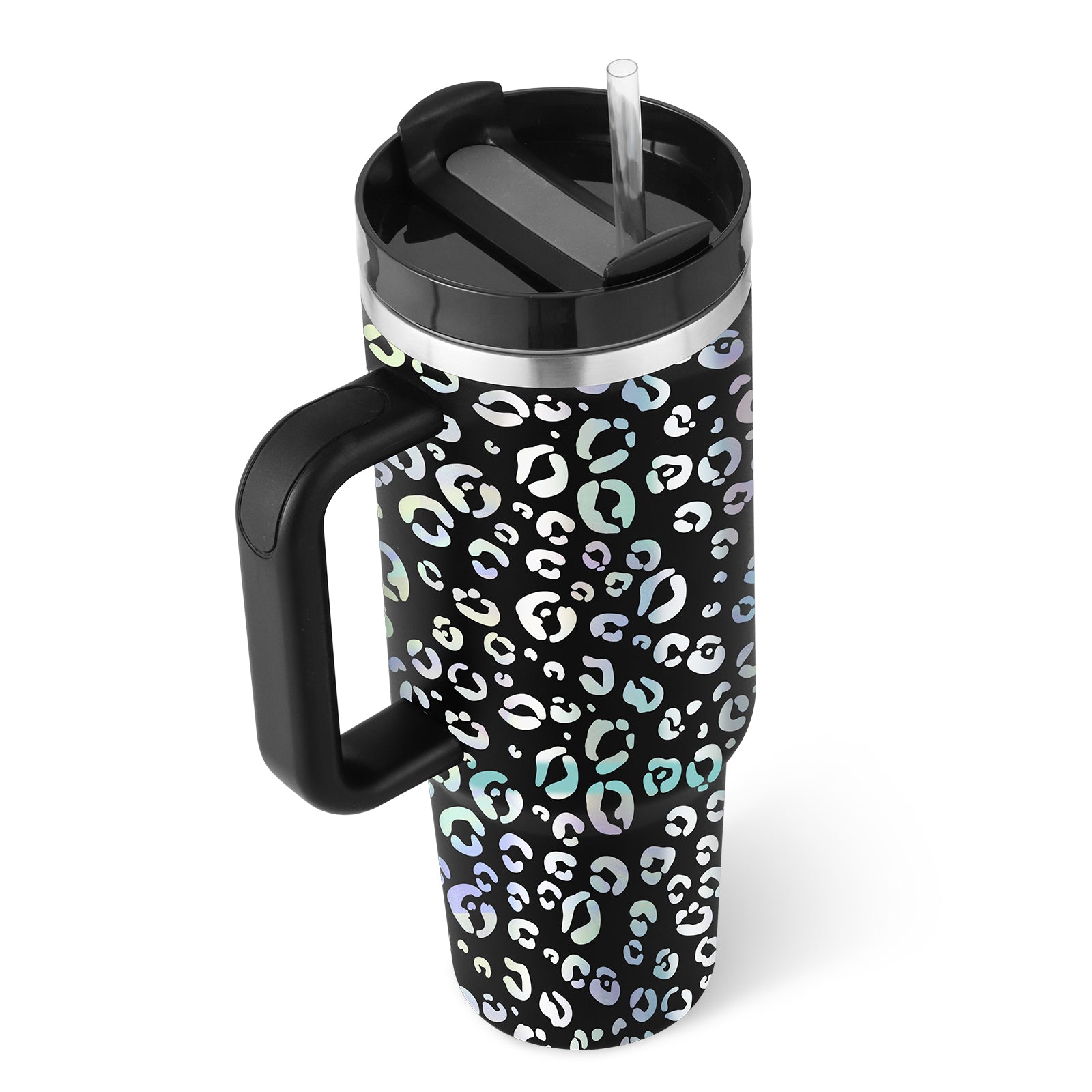 Premium 40oz Insulated Tumbler with Handle & Straw – Stainless Steel Vacuum Mug for Travel & Gifting