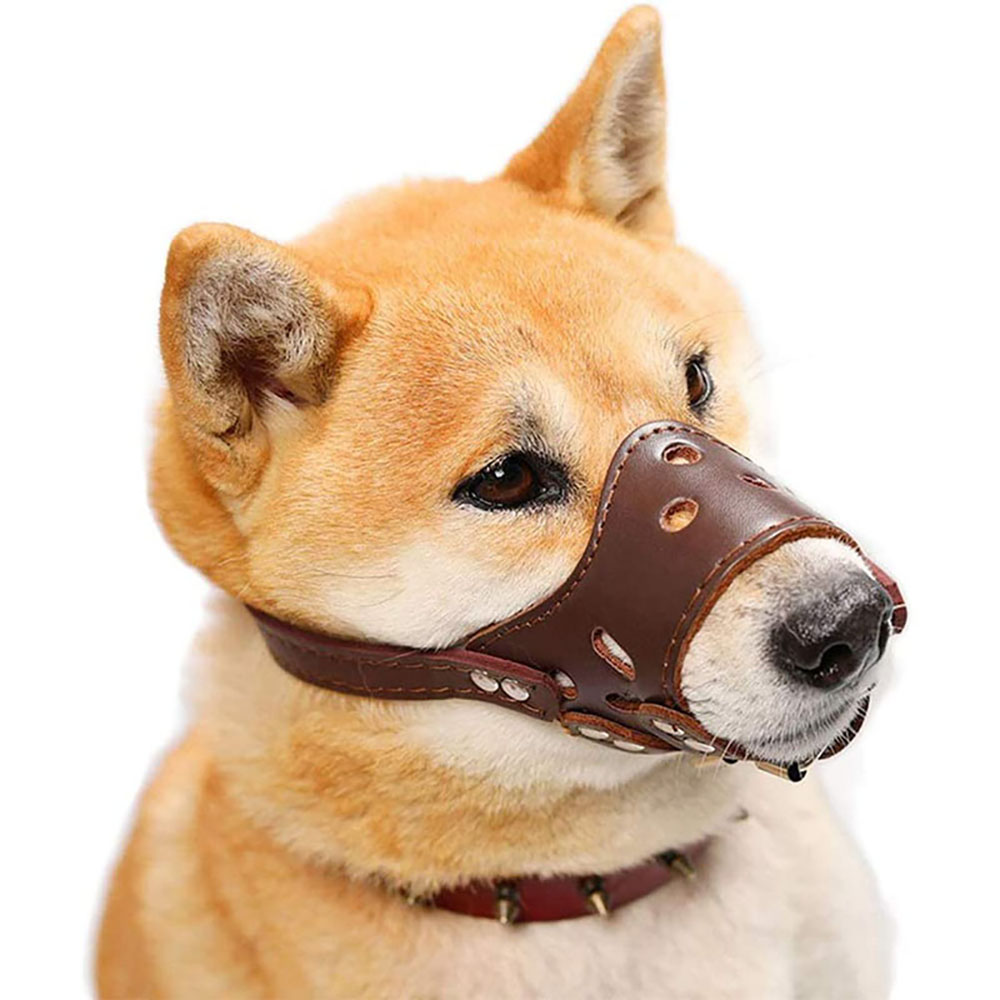 Comfort Leather Dog Muzzle – Adjustable & Breathable