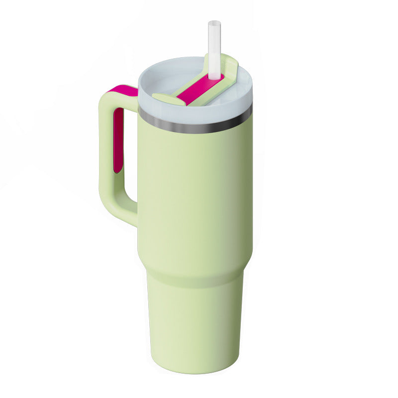 Premium 40oz Insulated Tumbler with Handle & Straw – Stainless Steel Vacuum Mug for Travel & Gifting