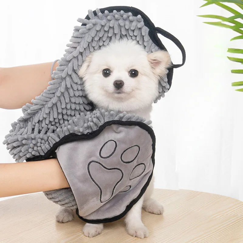 Absorbent Pet Towel for Dogs & Cats – Microfiber Quick-Dry Bath Towel