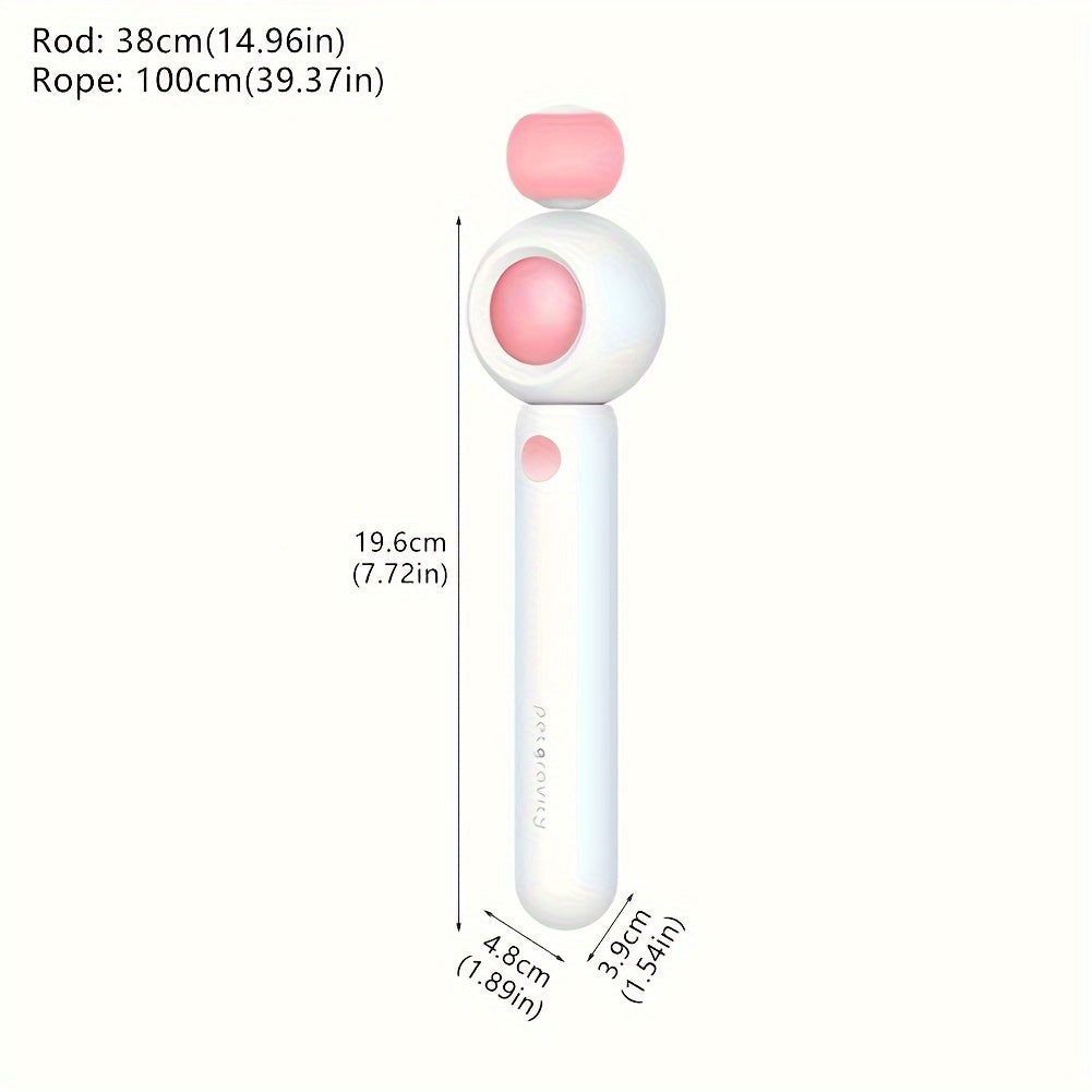 Cat Teaser Stick with Feather Head – Interactive Exercise Toy for Indoor Cats