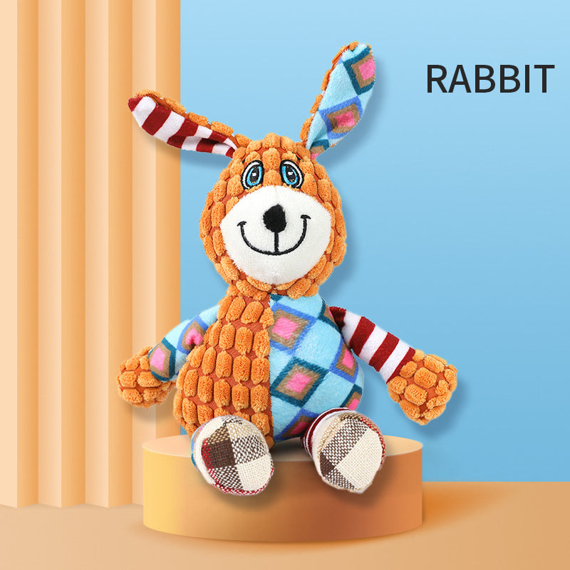 Interactive Plush Dog Toy for Aggressive Chewers