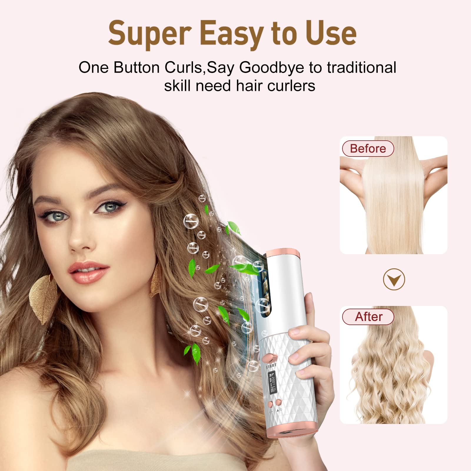 Wireless Automatic Hair Curler – USB Rechargeable