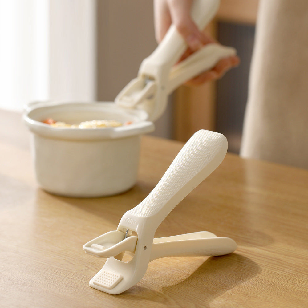 Silicone Non-Slip Pot & Plate Gripper – Anti-Scalding Stainless Steel Tongs