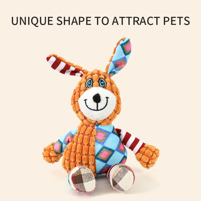 Interactive Plush Dog Toy for Aggressive Chewers