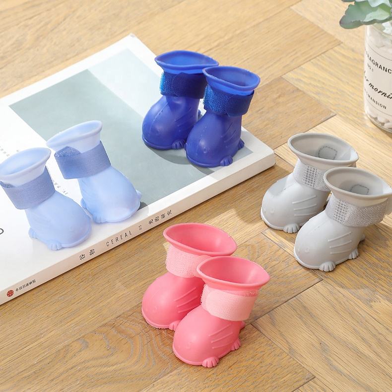 Waterproof Dog Rain Boots – Non-Slip Silicone Pet Shoes (4-Pack)