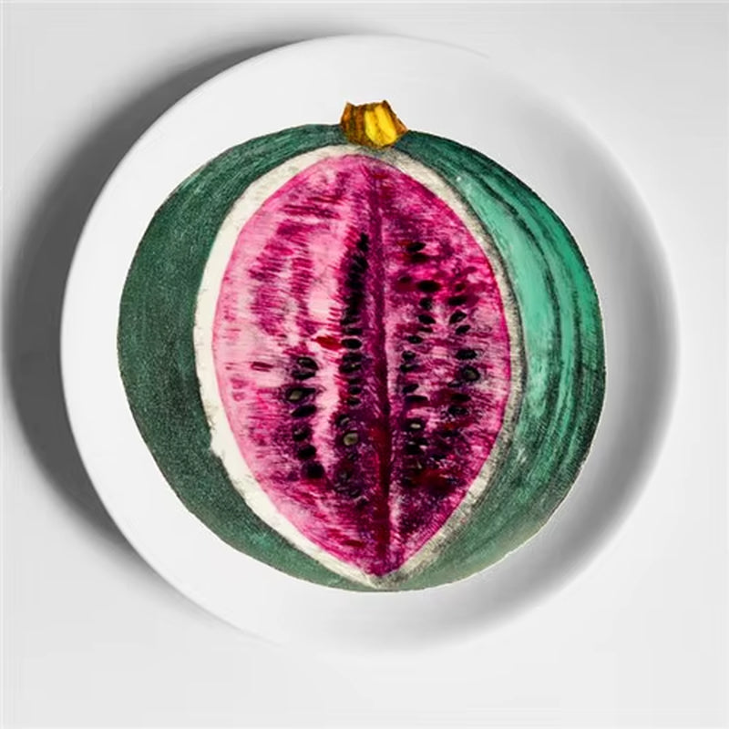 Decorative Fruit & Vegetable Plates with Segmented Design – Colorful Home Décor