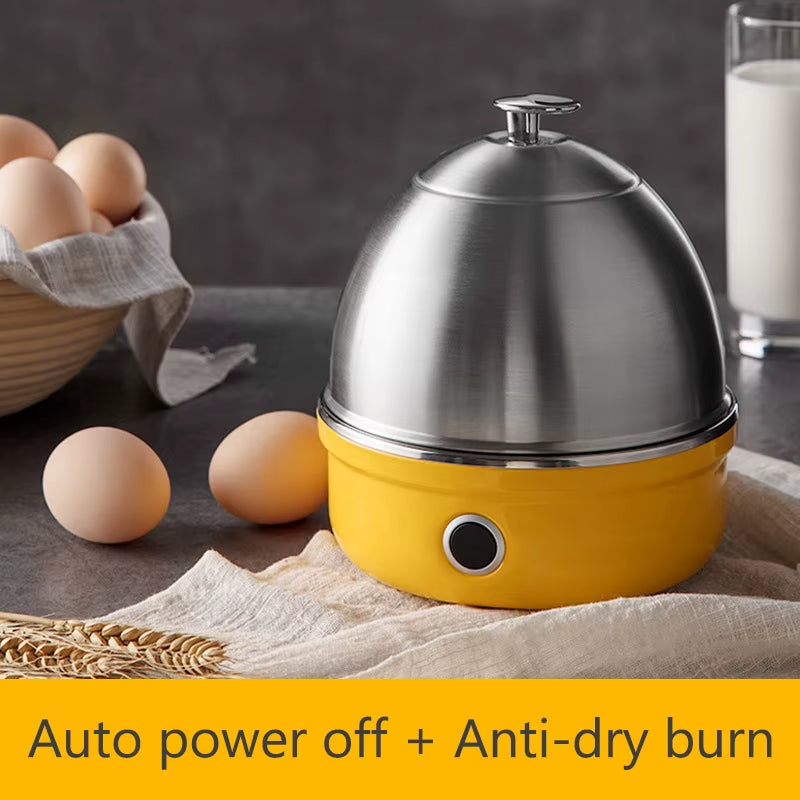 Electric Egg Boiler and Steamer for Up to 7 Eggs, Milk & Corn Heating