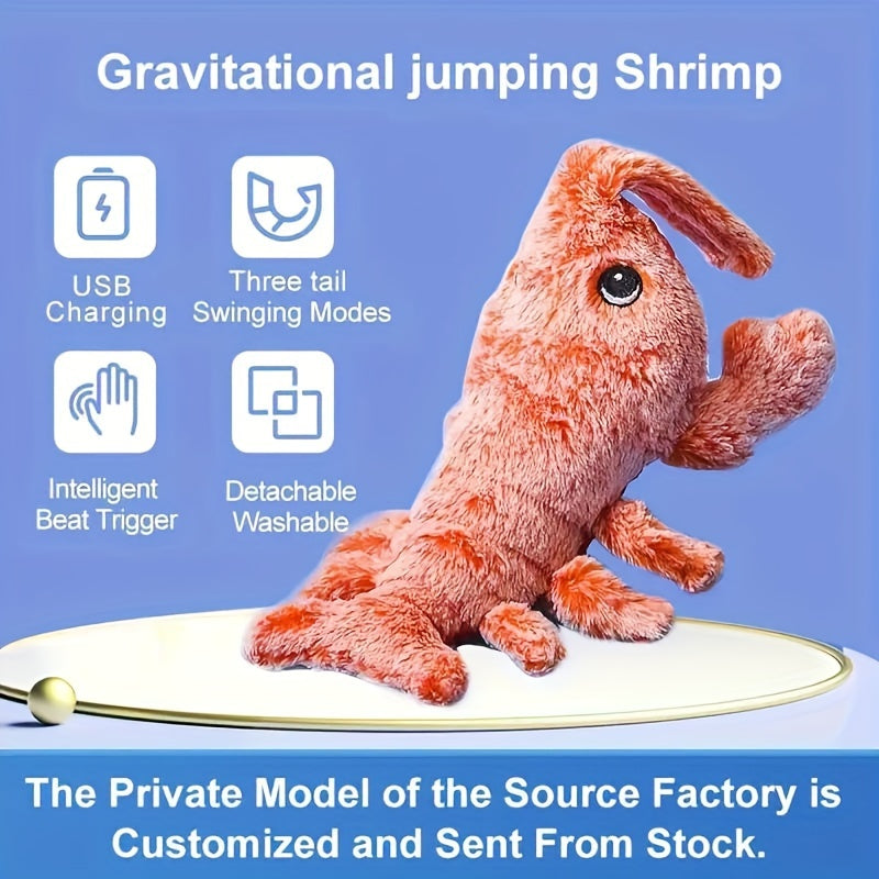 USB Charging Jumping Lobster Interactive Cat Toy