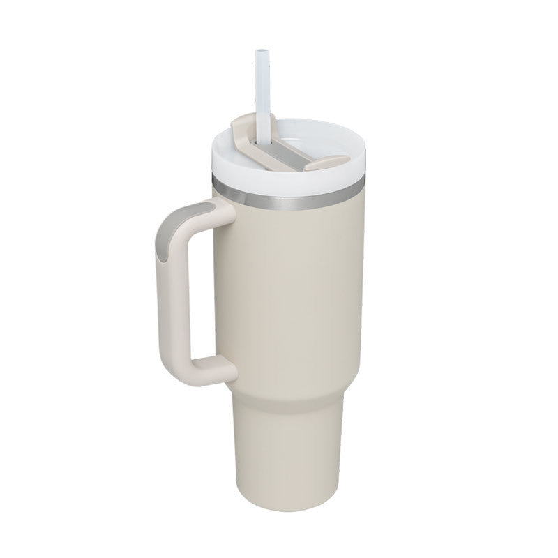 Premium 40oz Insulated Tumbler with Handle & Straw – Stainless Steel Vacuum Mug for Travel & Gifting