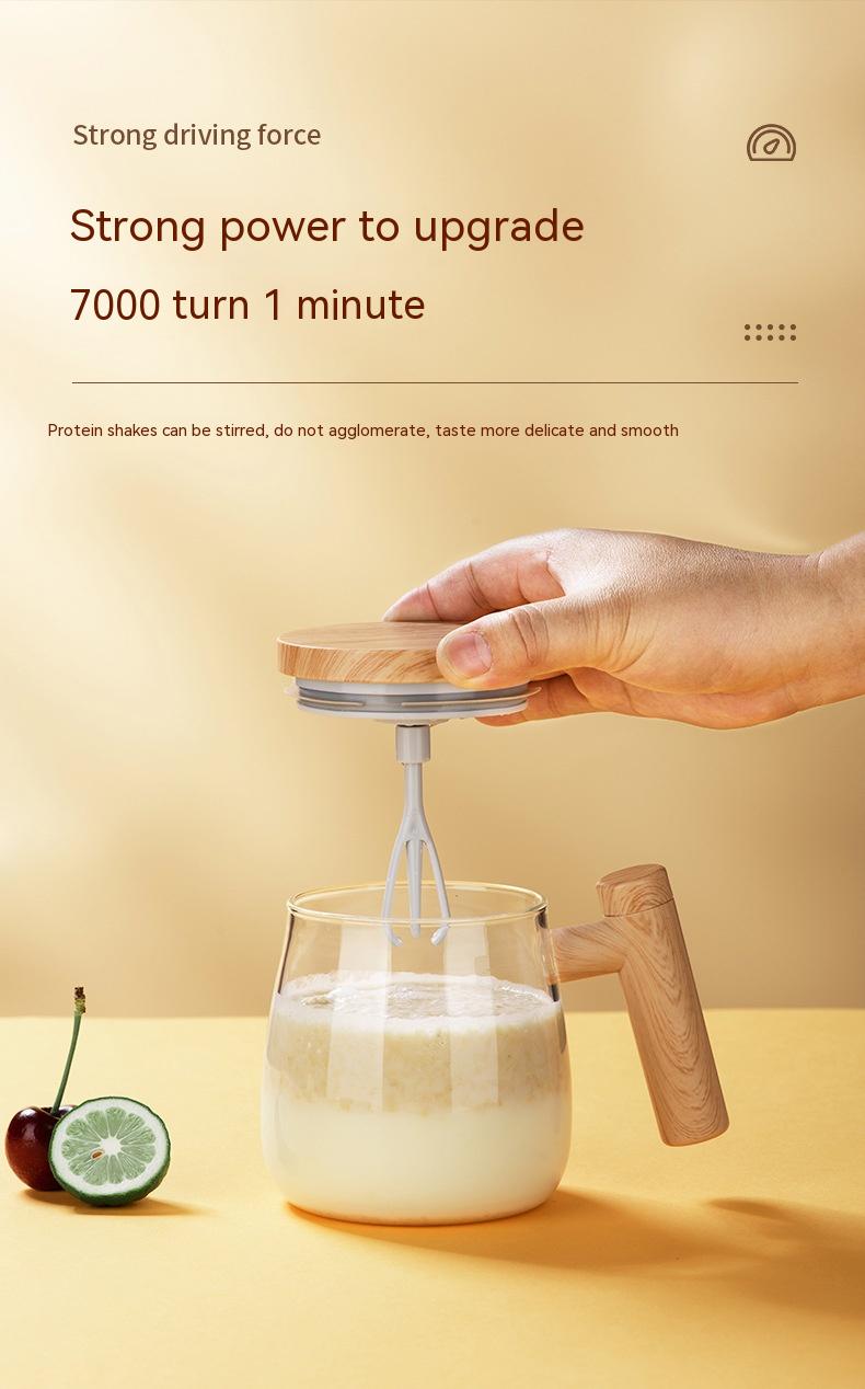 Automatic Mixing Coffee Mug – 400ML Glass Cup
