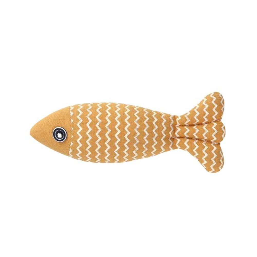 Catnip Fish Cat Toy – Burlap Kicker Pillow with Crinkle Sound