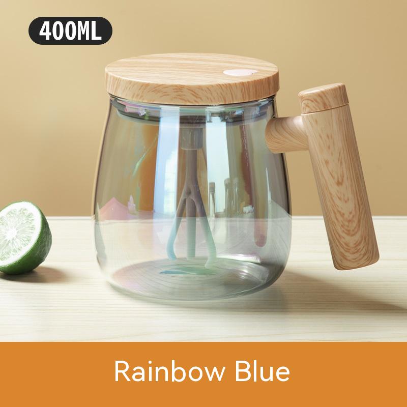 Automatic Mixing Coffee Mug – 400ML Glass Cup