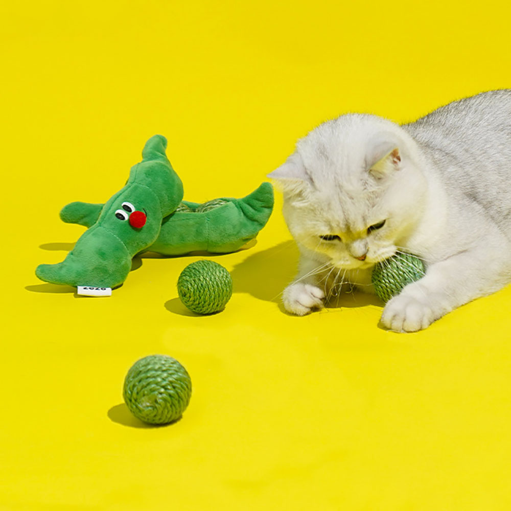 Interactive Cat Toy Balls – 3-Piece Sisal Chew Set