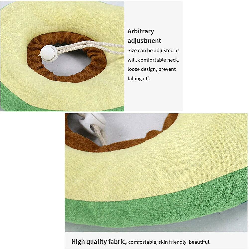 Adjustable Pet Recovery Cone – Soft Lemon Elizabethan Collar for Cats & Small Dogs