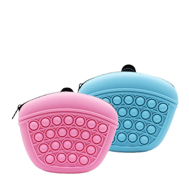 Portable Silicone Dog Training Treat Pouch – Soft Washable Waist Bag for Pet Snacks