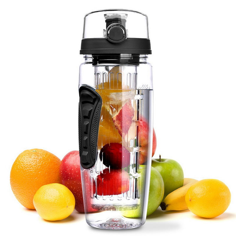 Fruit Infuser Water Bottle – 32 oz BPA-Free Plastic Sports Drink Bottle