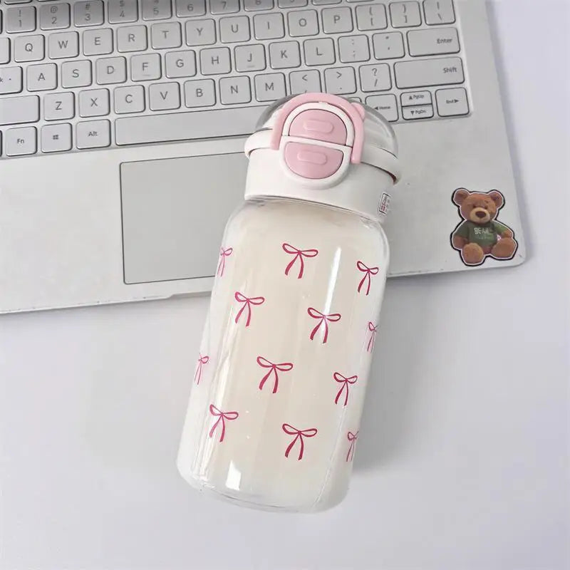 Portable Plastic Water Bottle with Straw – BPA-Free, Leak-Proof Pop-Up Lid