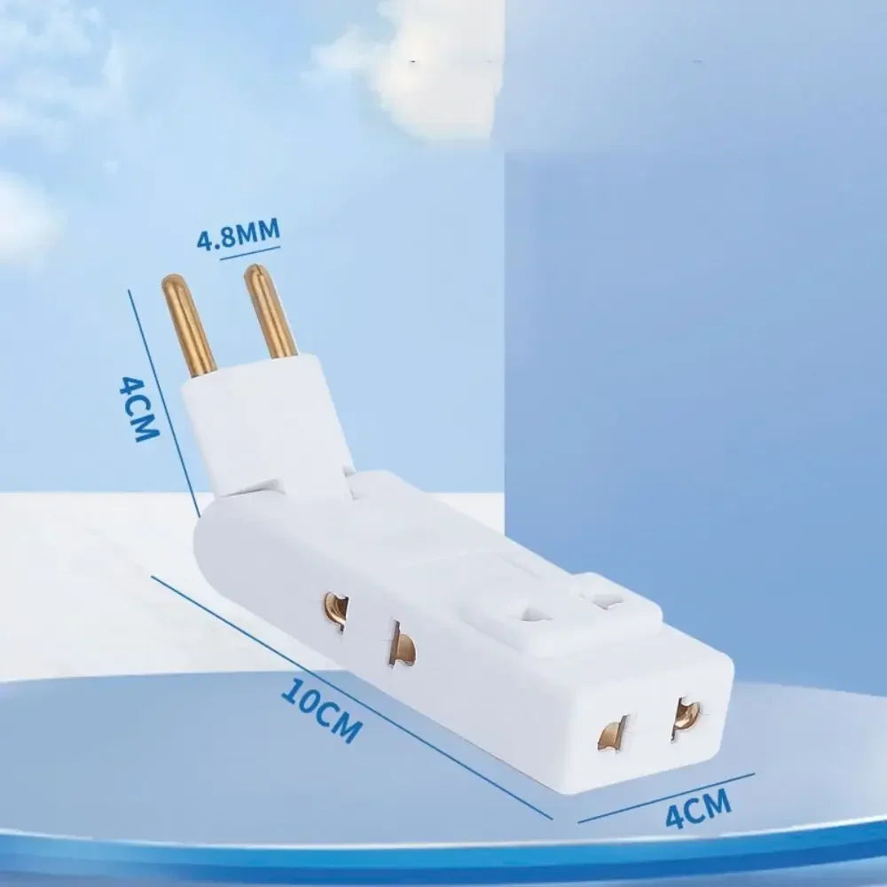 New 180° Rotating Electrical Outlet Extender | Adjustable Length White Power Socket Expander for Nightstands & Home Use