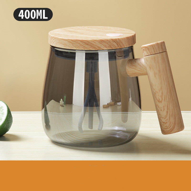 Automatic Mixing Coffee Mug – 400ML Glass Cup