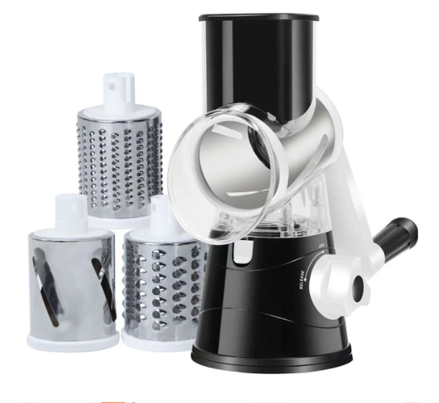 Rotary Vegetable Slicer and Grater for Kitchen Use