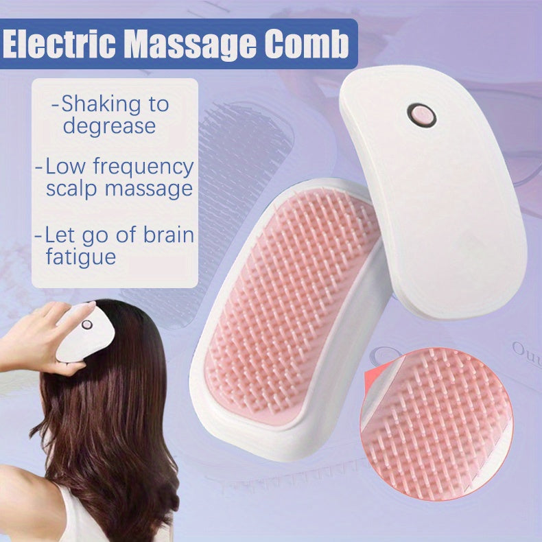 Portable Electric Scalp Comb Massage Tool – High-Frequency Vibration Head Massager