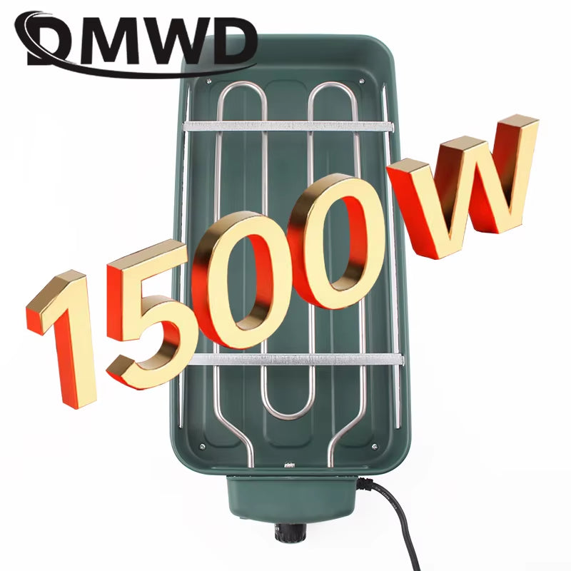 Household Electric Grill with Smokeless Griddle for BBQ, Baking & Roasting