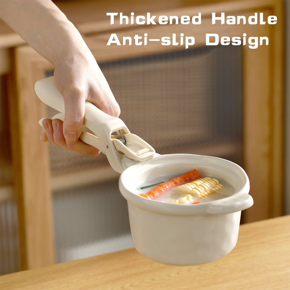 Silicone Non-Slip Pot & Plate Gripper – Anti-Scalding Stainless Steel Tongs