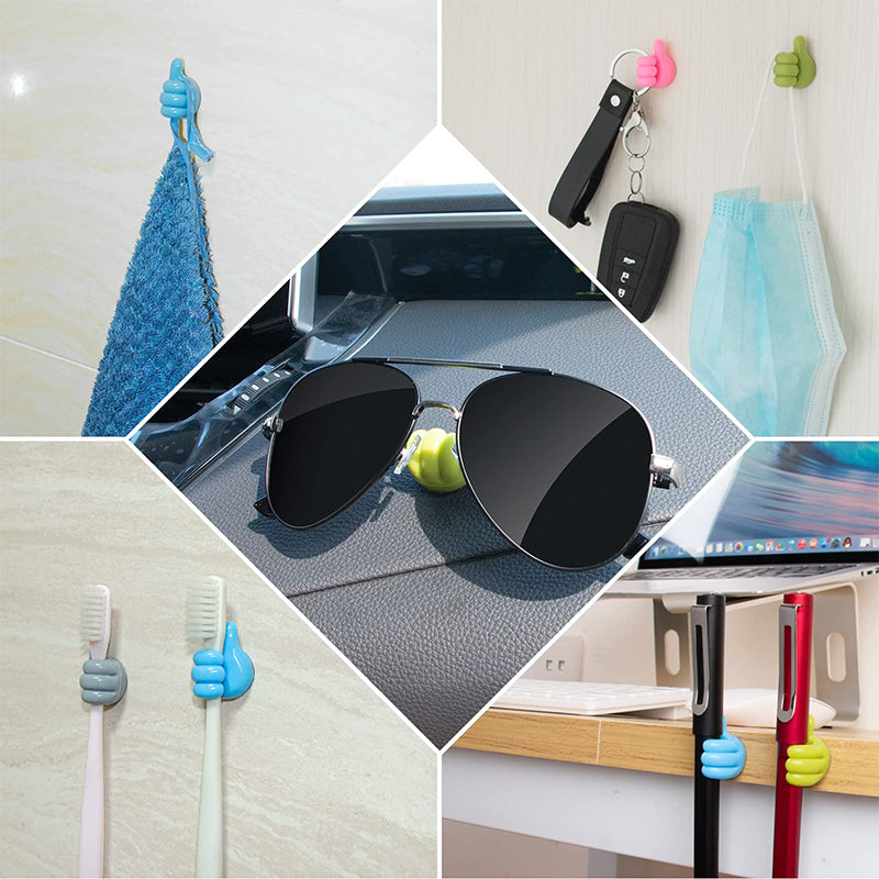 Multifunctional Thumb-Style Wall Clip Holder for Cables and Small Items