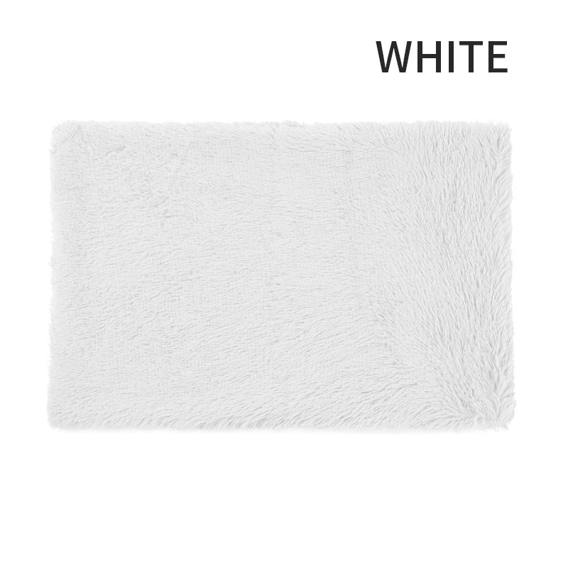 Plush Dog Bed Mat with Removable Cover