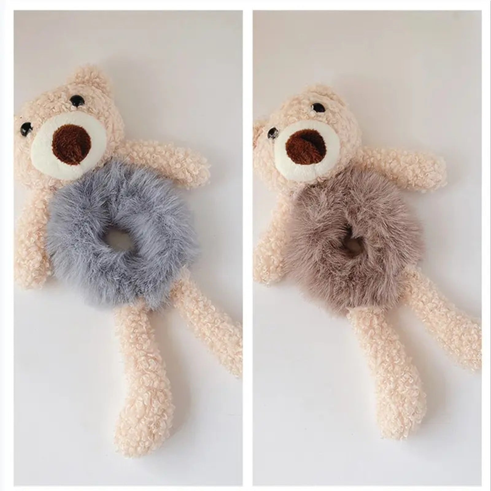 Cute Plush Scrunchies – Bear & Rabbit Hair Bands