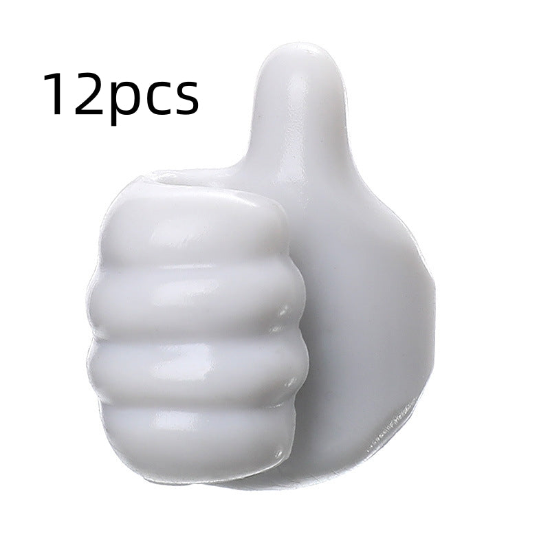 Multifunctional Thumb-Style Wall Clip Holder for Cables and Small Items