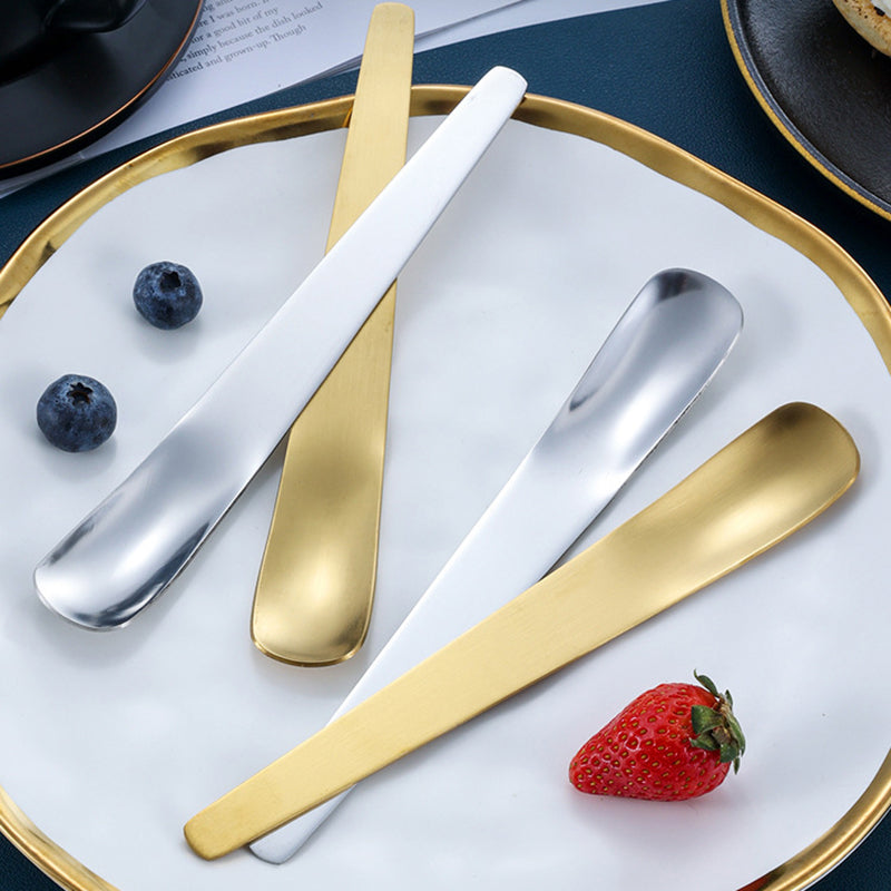 Premium Gold Stainless Steel Dessert Spoon – Coffee Mixer & Ice Cream Spoon