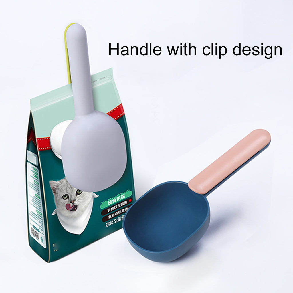 Pet Food Scoop with Bag Clip – 1 Cup Measuring Scoop for Dogs & Cats