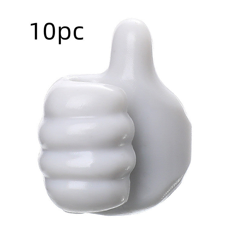 Multifunctional Thumb-Style Wall Clip Holder for Cables and Small Items