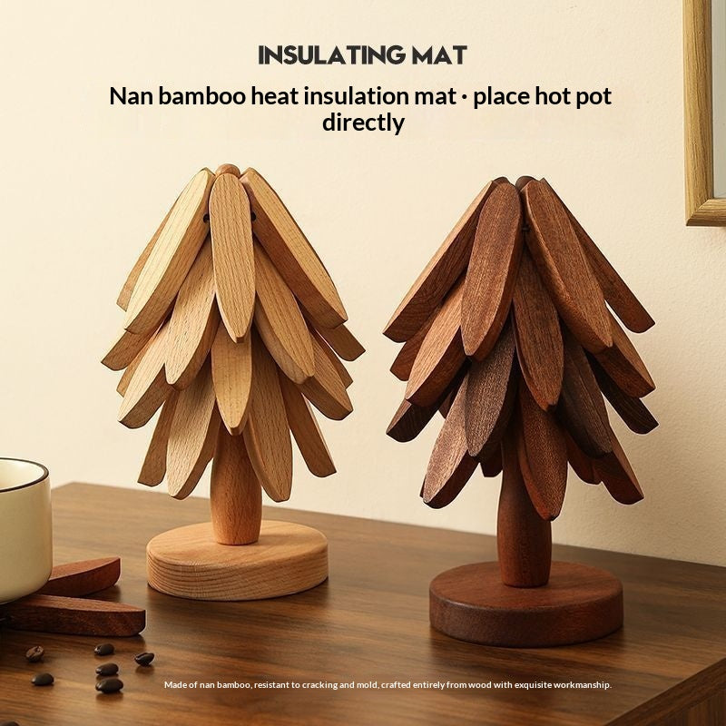Wooden Tree Trivet – Heat Resistant Table Mat & Pot Insulation Pad