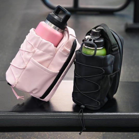 Magnetic Gym Water Bottle Sling Bag – Crossbody Fitness Holder