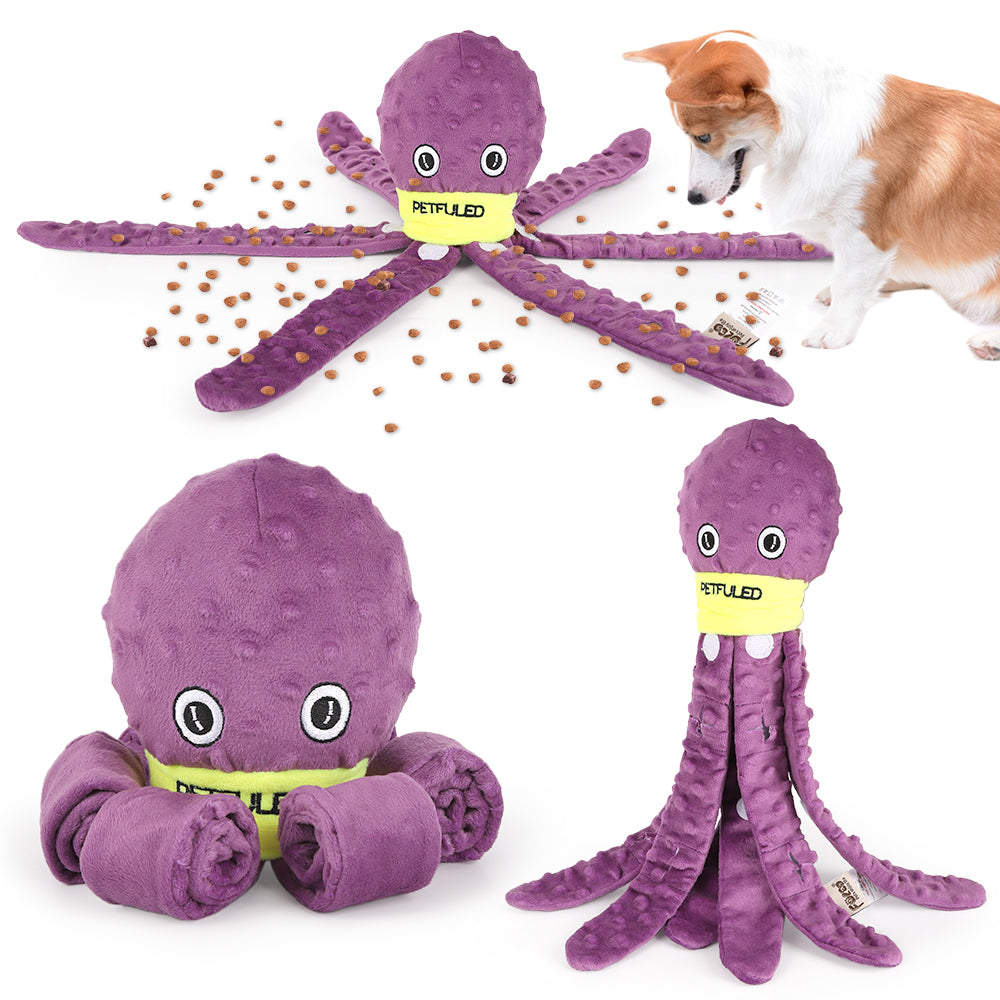 Plush Octopus Snuffle Dog Puzzle Toy