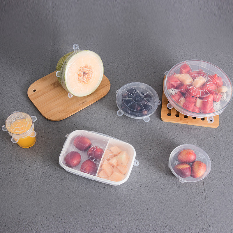 Premium Silicone Stretch Lid Set (6PCS) – Reusable Fresh-Keeping Kitchen Covers