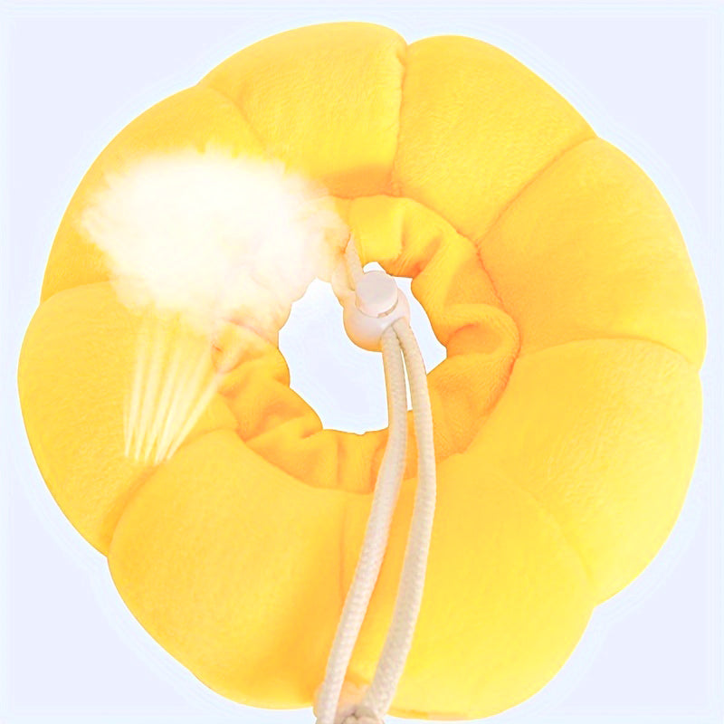 Adjustable Pet Recovery Collar – Sunflower Cone for Wound Healing & Surgery